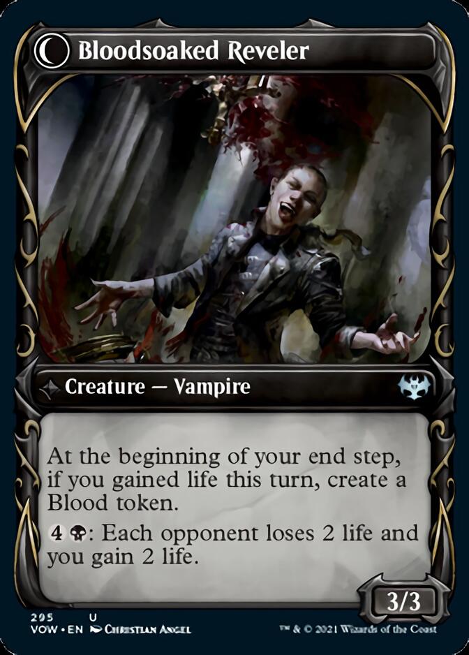 Restless Bloodseeker // Bloodsoaked Reveler (Showcase Fang Frame) [Innistrad: Crimson Vow] | Card Merchant Takapuna