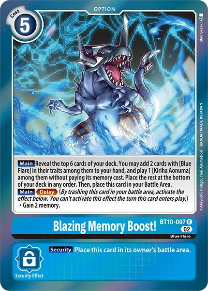 Blazing Memory Boost! [BT10-097] [Revision Pack Cards] | Card Merchant Takapuna