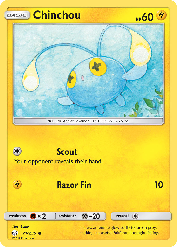 Chinchou (71/236) [Sun & Moon: Cosmic Eclipse] | Card Merchant Takapuna