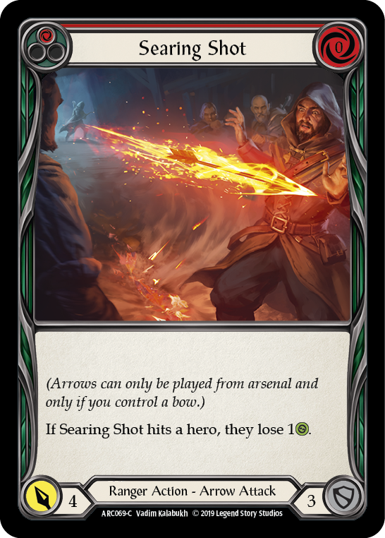 Searing Shot (Red) [ARC069-C] (Arcane Rising)  1st Edition Rainbow Foil | Card Merchant Takapuna