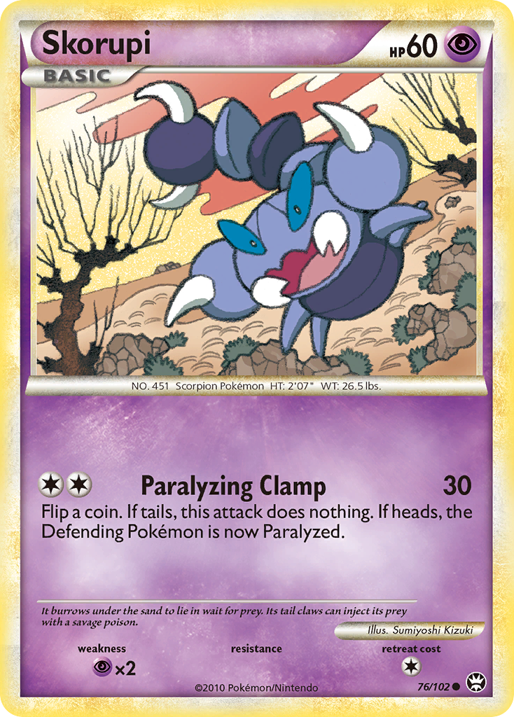 Skorupi (76/102) [HeartGold & SoulSilver: Triumphant] | Card Merchant Takapuna