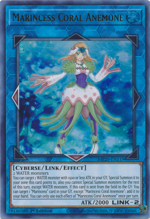 Marincess Coral Anemone [MP20-EN119] Ultra Rare | Card Merchant Takapuna