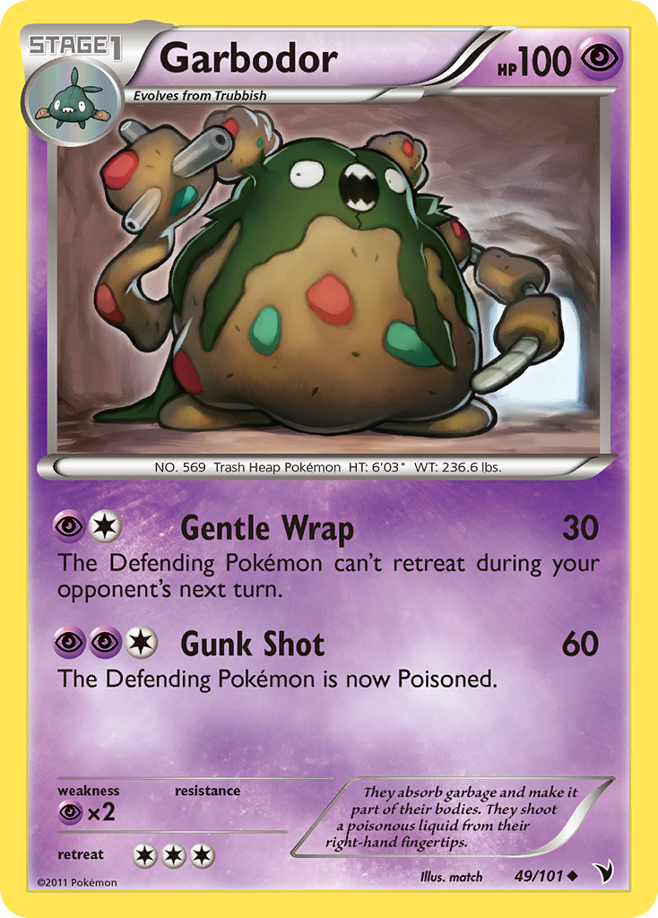 Garbodor (49/101) [Black & White: Noble Victories] | Card Merchant Takapuna