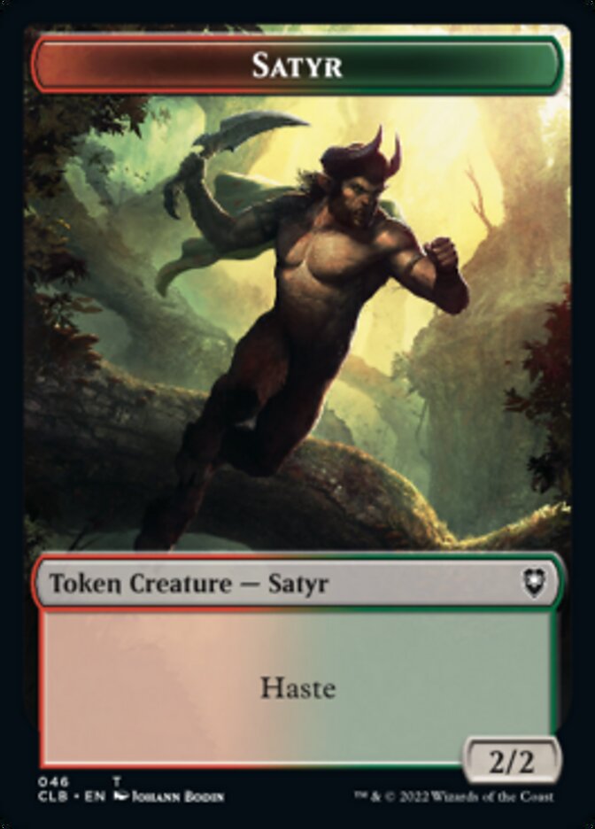 Satyr // Beast Double-Sided Token [Commander Legends: Battle for Baldur's Gate Tokens] | Card Merchant Takapuna