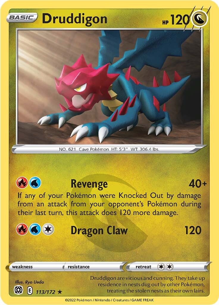 Druddigon (113/172) [Sword & Shield: Brilliant Stars] | Card Merchant Takapuna