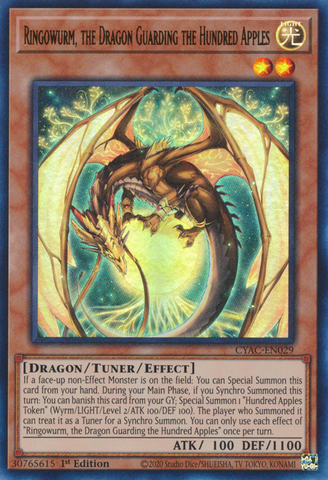 Ringowurm, the Dragon Guarding the Hundred Apples [CYAC-EN029] Ultra Rare | Card Merchant Takapuna