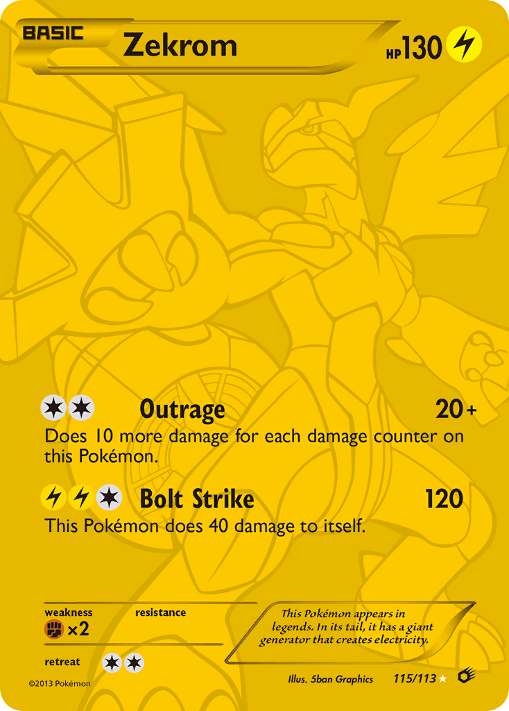 Zekrom (115/113) [Black & White: Legendary Treasures] | Card Merchant Takapuna