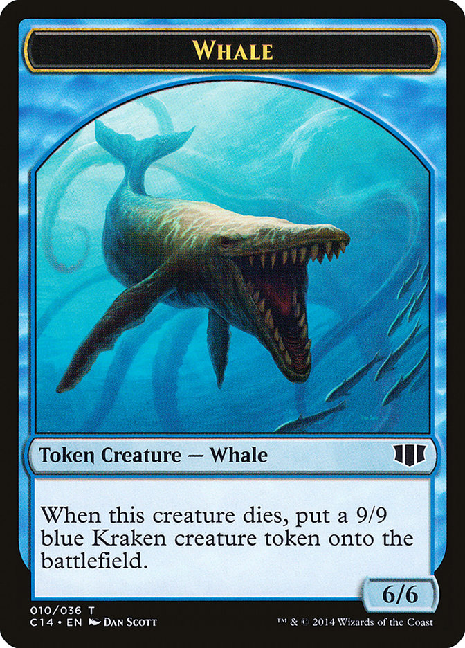 Whale // Zombie (011/036) Double-Sided Token [Commander 2014 Tokens] | Card Merchant Takapuna