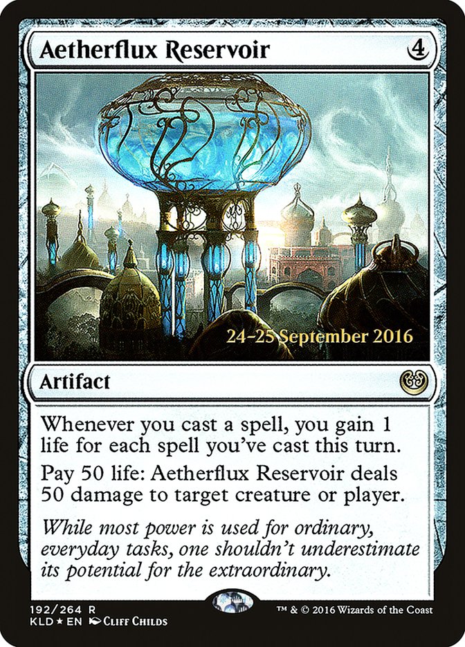 Aetherflux Reservoir [Kaladesh Prerelease Promos] | Card Merchant Takapuna