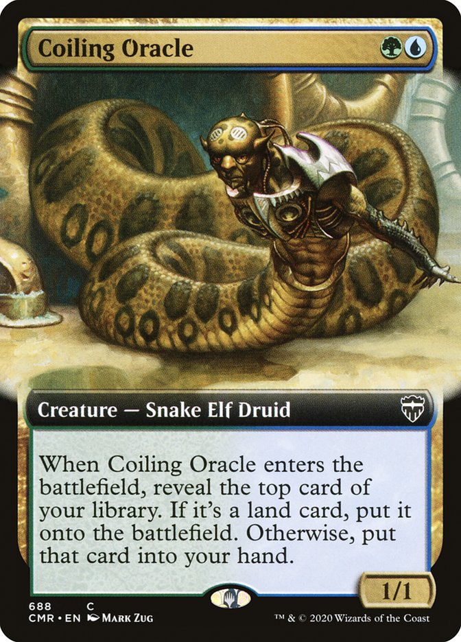 Coiling Oracle (Extended Art) [Commander Legends] | Card Merchant Takapuna