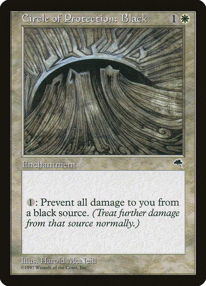 Circle of Protection: Black [Tempest] | Card Merchant Takapuna