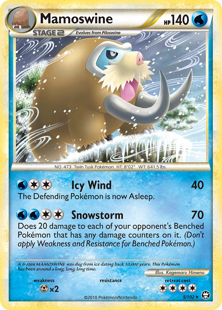 Mamoswine (5/102) (Theme Deck Exclusive) [HeartGold & SoulSilver: Triumphant] | Card Merchant Takapuna