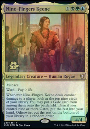 Nine-Fingers Keene [Commander Legends: Battle for Baldur's Gate Prerelease Promos] | Card Merchant Takapuna