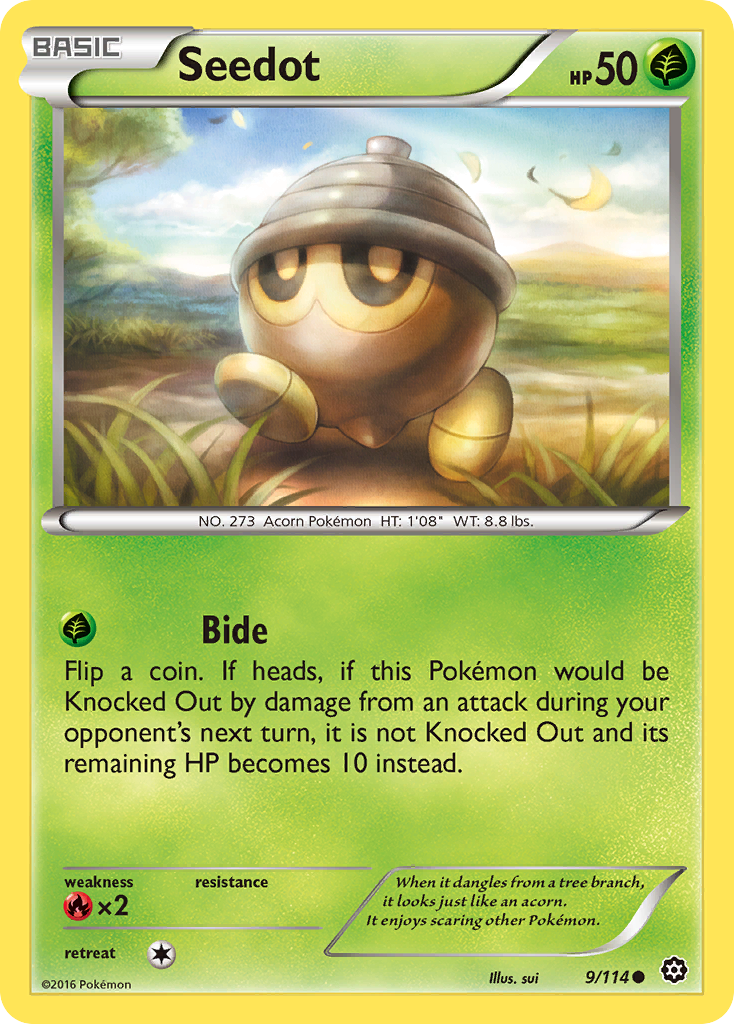 Seedot (9/114) [XY: Steam Siege] | Card Merchant Takapuna