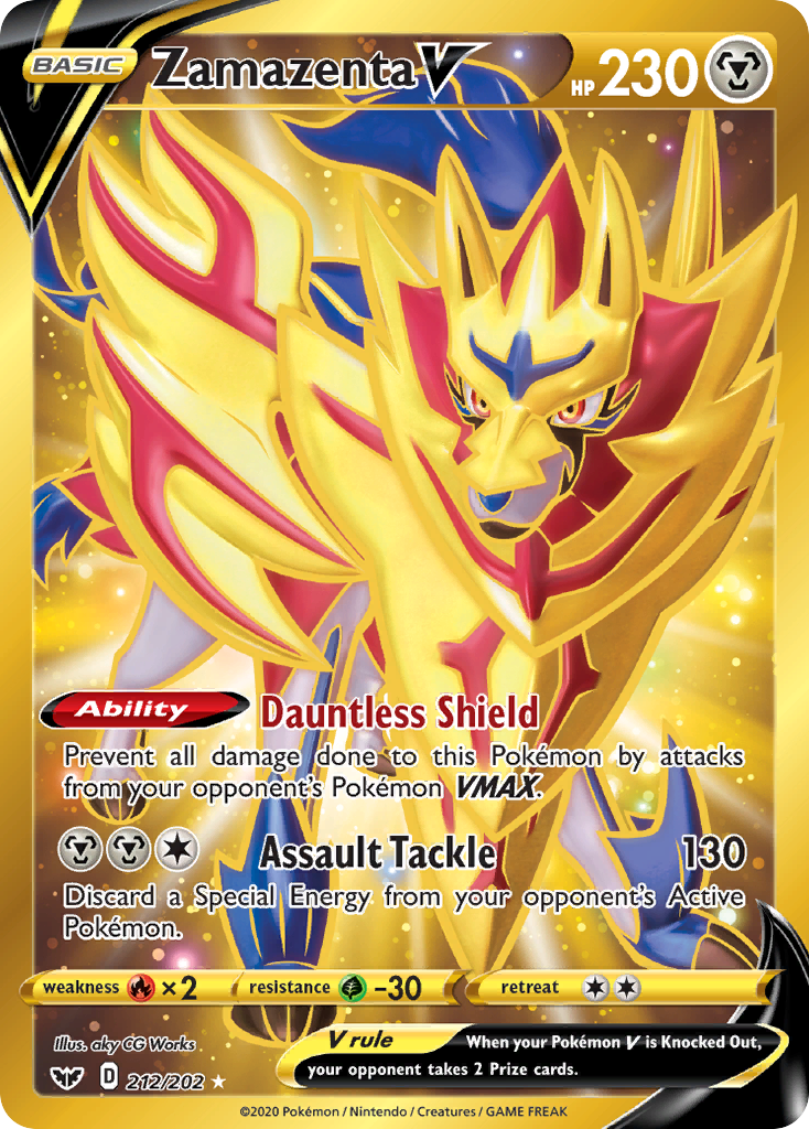 Zamazenta V (212/202) [Sword & Shield: Base Set] | Card Merchant Takapuna