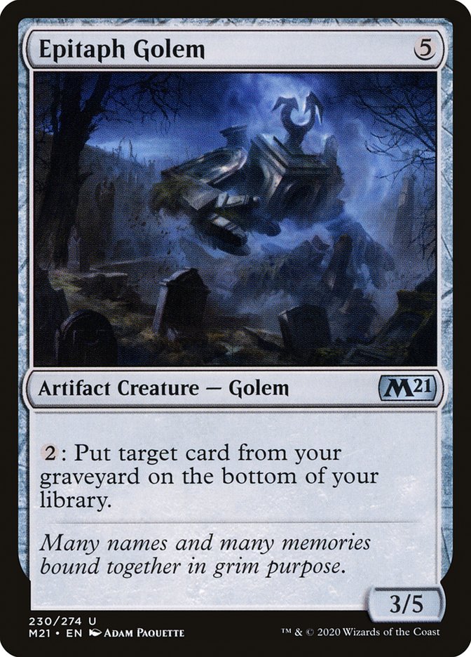 Epitaph Golem [Core Set 2021] | Card Merchant Takapuna