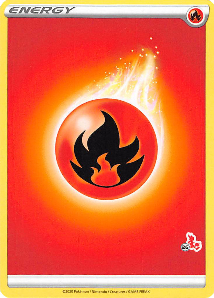 Fire Energy (Cinderace Stamp #26) [Battle Academy 2022] | Card Merchant Takapuna