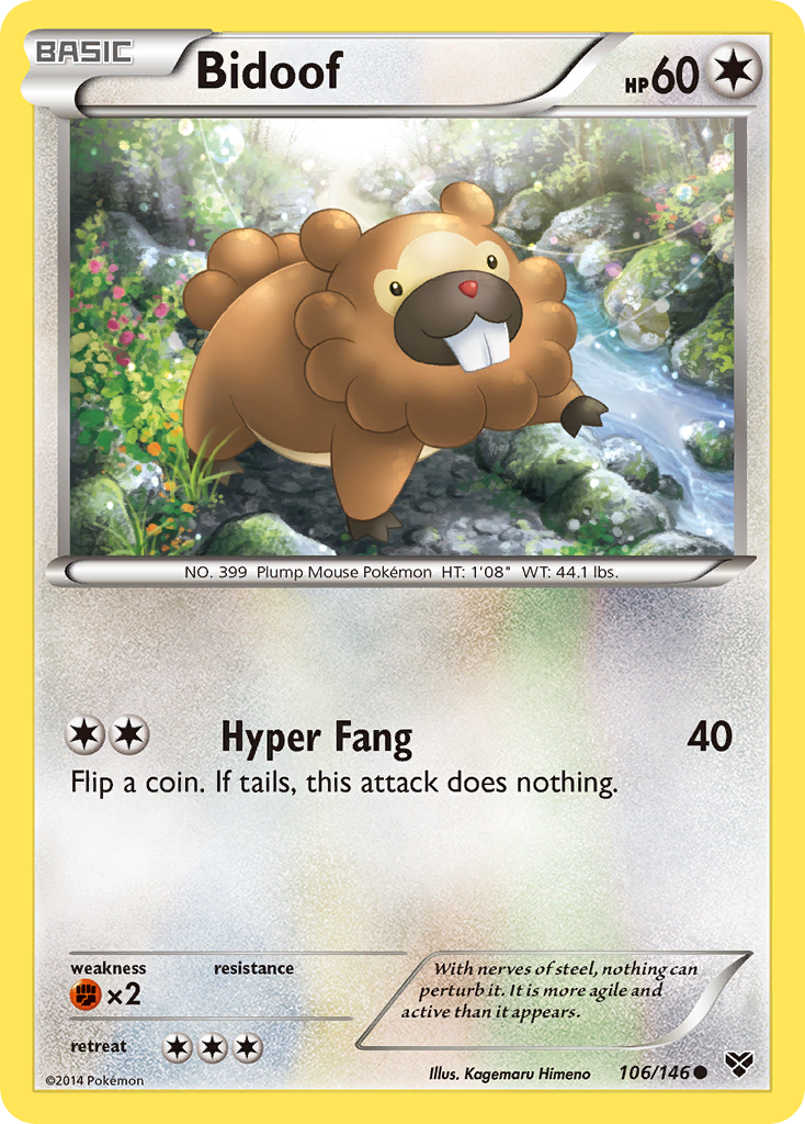 Bidoof (106/146) [XY: Base Set] | Card Merchant Takapuna