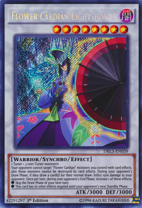 Flower Cardian Lightshower [DRL3-EN039] Secret Rare | Card Merchant Takapuna