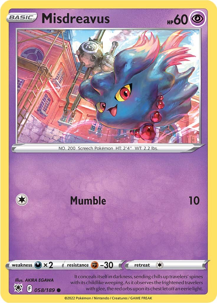 Misdreavus (058/189) [Sword & Shield: Astral Radiance] | Card Merchant Takapuna