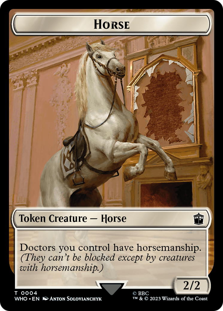 Horse // Clue (0022) Double-Sided Token [Doctor Who Tokens] | Card Merchant Takapuna