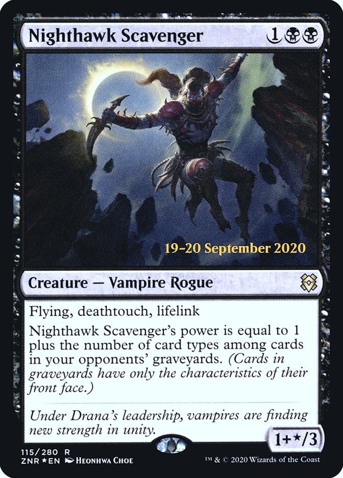 Nighthawk Scavenger [Zendikar Rising Prerelease Promos] | Card Merchant Takapuna