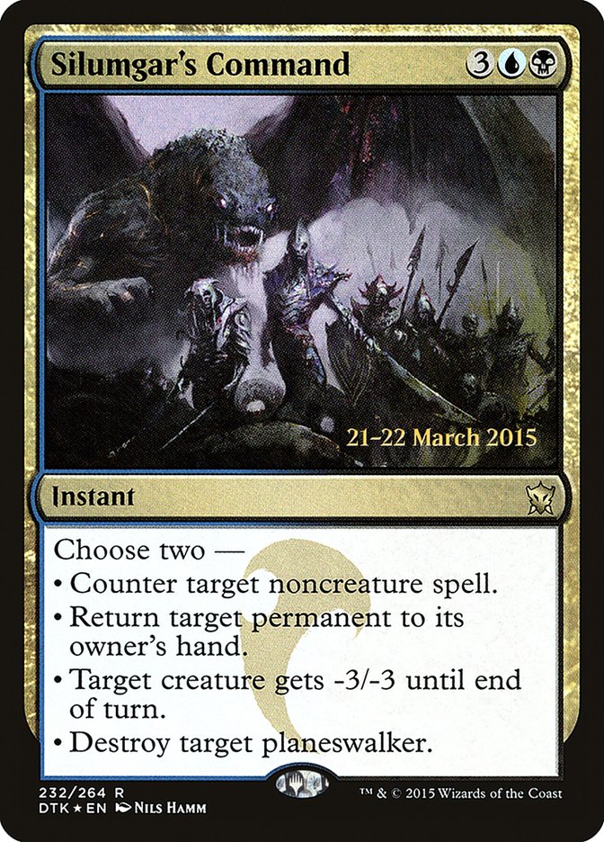 Silumgar's Command [Dragons of Tarkir Prerelease Promos] | Card Merchant Takapuna