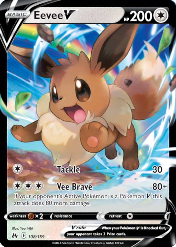 Eevee V (108/159) [Sword & Shield: Crown Zenith] | Card Merchant Takapuna