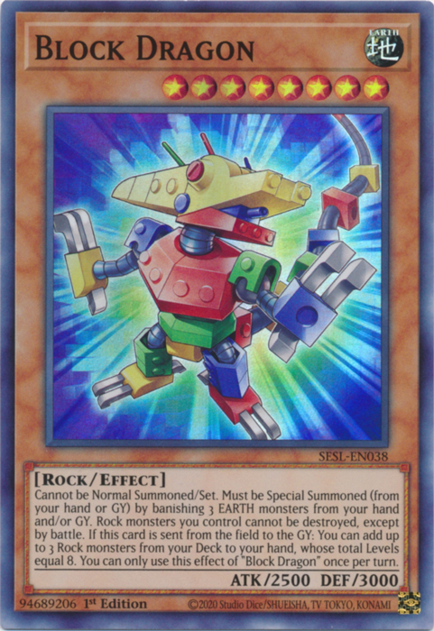 Block Dragon [SESL-EN038] Super Rare | Card Merchant Takapuna