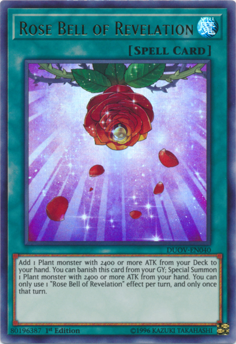 Rose Bell of Revelation [DUOV-EN040] Ultra Rare | Card Merchant Takapuna