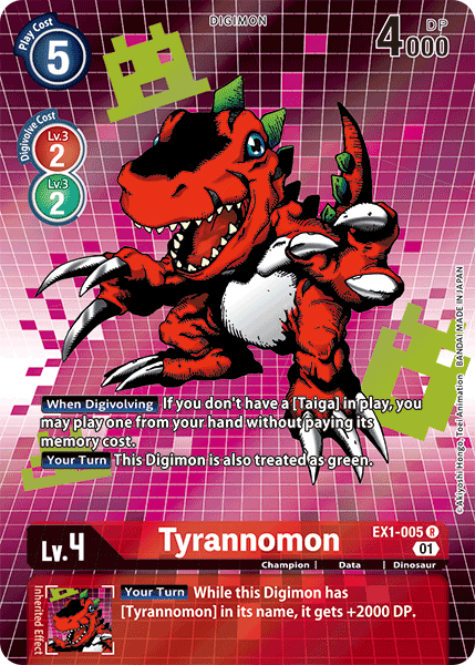 Tyrannomon [EX1-005] (Alternate Art) [Classic Collection] | Card Merchant Takapuna