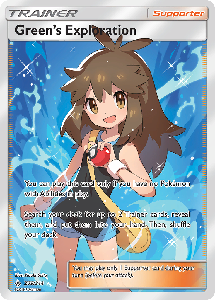 Green's Exploration (209/214) [Sun & Moon: Unbroken Bonds] | Card Merchant Takapuna