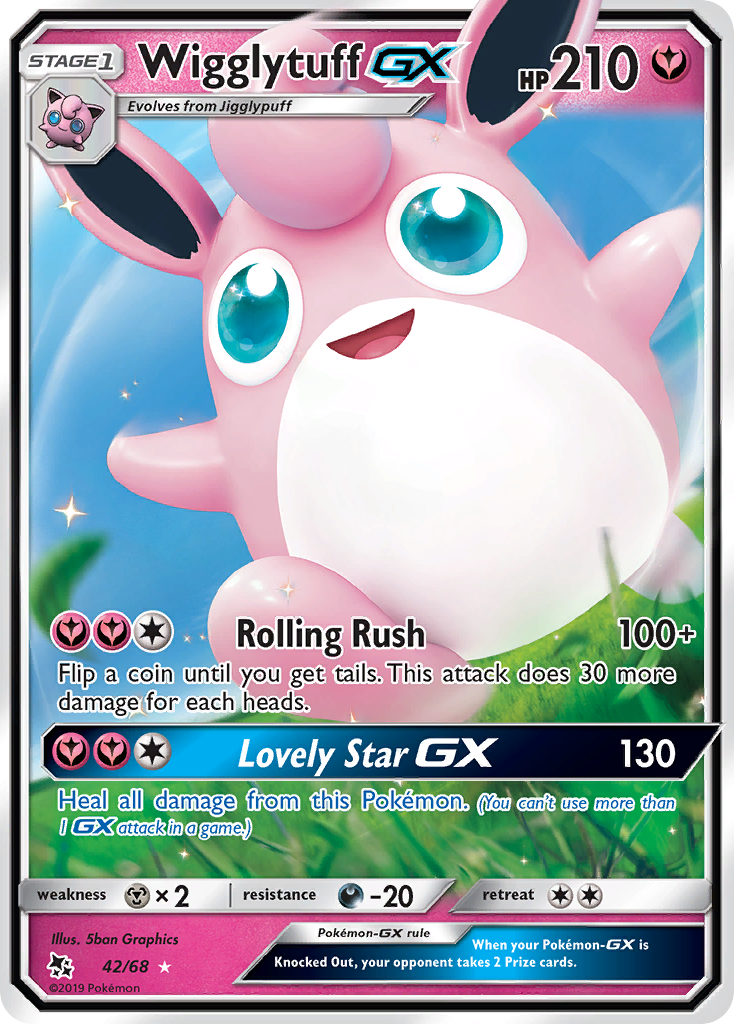 Wigglytuff GX (42/68) [Sun & Moon: Hidden Fates] | Card Merchant Takapuna