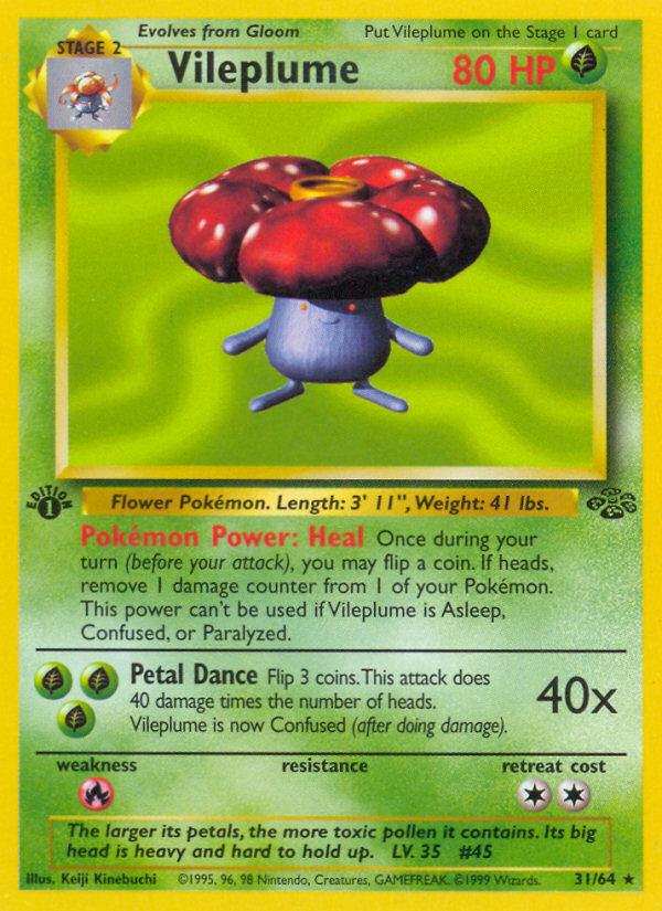 Vileplume (31/64) [Jungle 1st Edition] | Card Merchant Takapuna