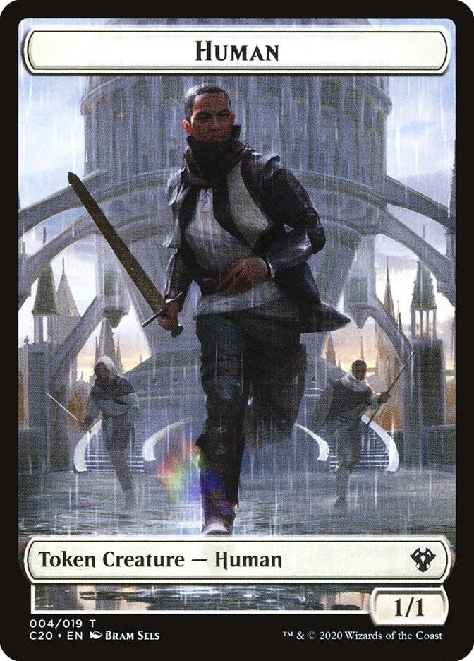 Human // Treasure Double-Sided Token [Commander 2020 Tokens] | Card Merchant Takapuna