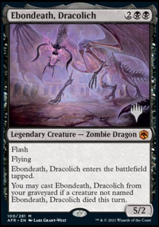 Ebondeath, Dracolich (Promo Pack) [Dungeons & Dragons: Adventures in the Forgotten Realms Promos] | Card Merchant Takapuna