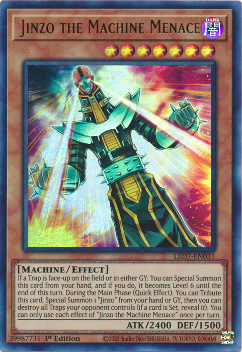 Jinzo the Machine Menace [LED7-EN031] Ultra Rare | Card Merchant Takapuna