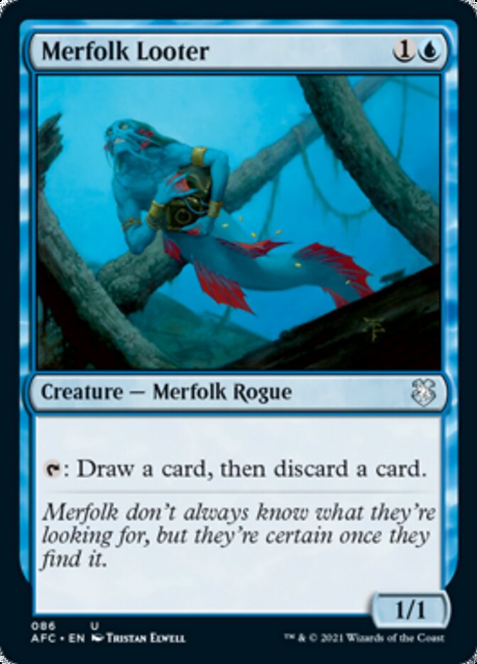 Merfolk Looter [Dungeons & Dragons: Adventures in the Forgotten Realms Commander] | Card Merchant Takapuna