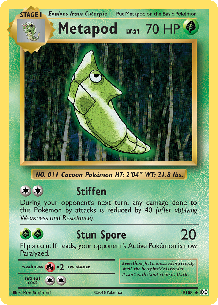 Metapod (4/108) [XY: Evolutions] | Card Merchant Takapuna