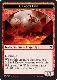 Dragon Egg // Dragon Double-Sided Token [Commander 2018 Tokens] | Card Merchant Takapuna