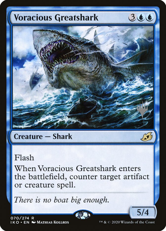 Voracious Greatshark (Promo Pack) [Ikoria: Lair of Behemoths Promos] | Card Merchant Takapuna