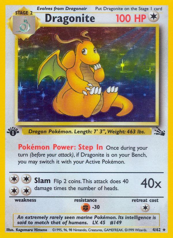 Dragonite (4/62) [Fossil 1st Edition] | Card Merchant Takapuna