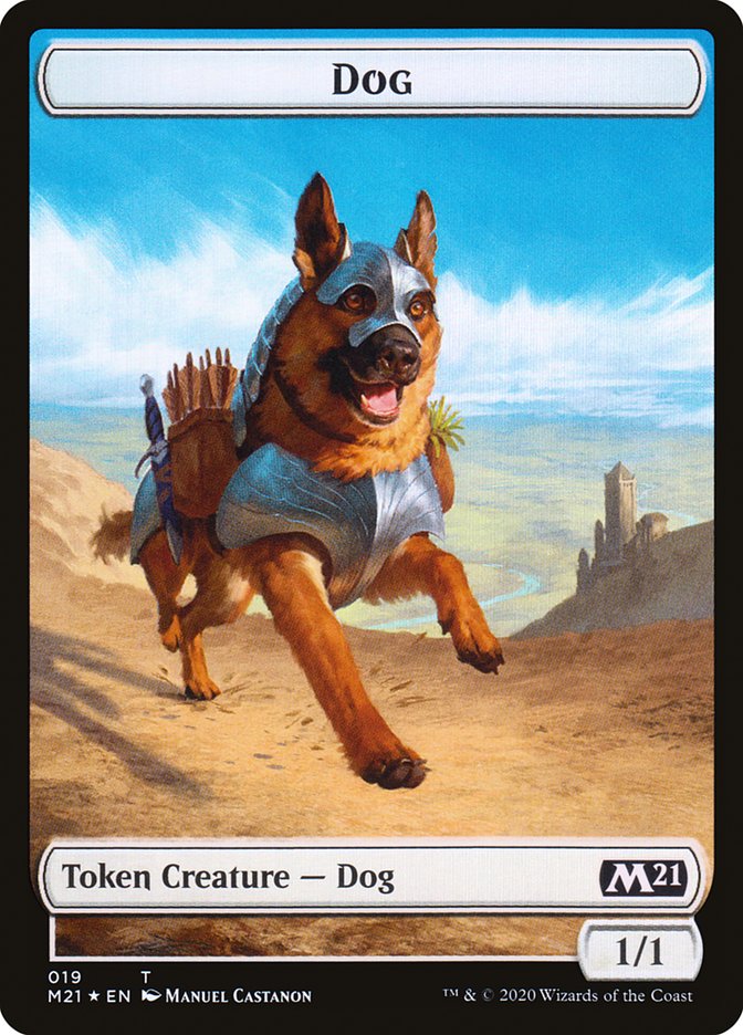 Demon // Dog Double-Sided Token [Core Set 2021 Tokens] | Card Merchant Takapuna