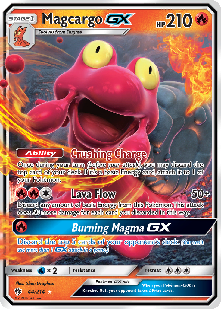 Magcargo GX (44/214) [Sun & Moon: Lost Thunder] | Card Merchant Takapuna