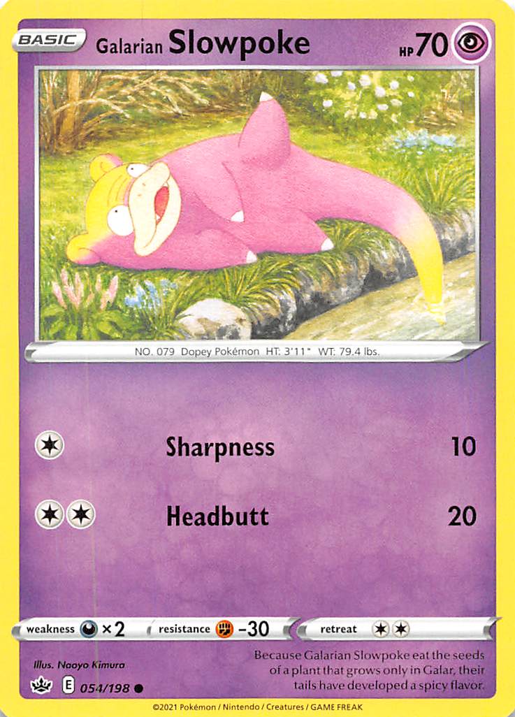 Galarian Slowpoke (054/198) [Sword & Shield: Chilling Reign] | Card Merchant Takapuna