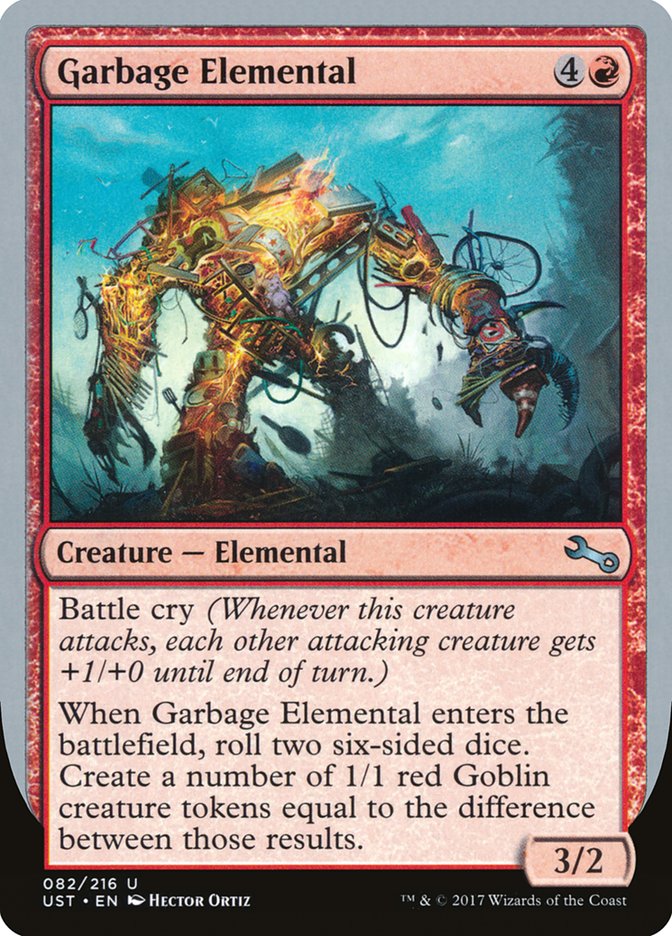 Garbage Elemental (3/2 Creature) [Unstable] | Card Merchant Takapuna