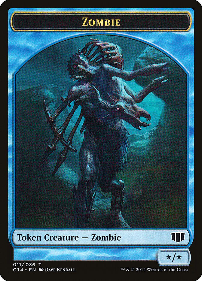 Ape // Zombie (011/036) Double-Sided Token [Commander 2014 Tokens] | Card Merchant Takapuna