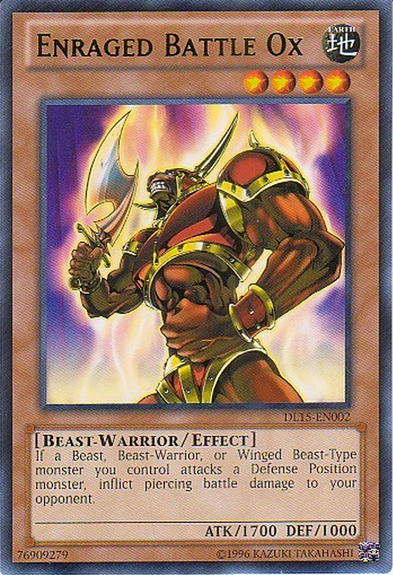 Enraged Battle Ox (Green) [DL15-EN002] Rare | Card Merchant Takapuna