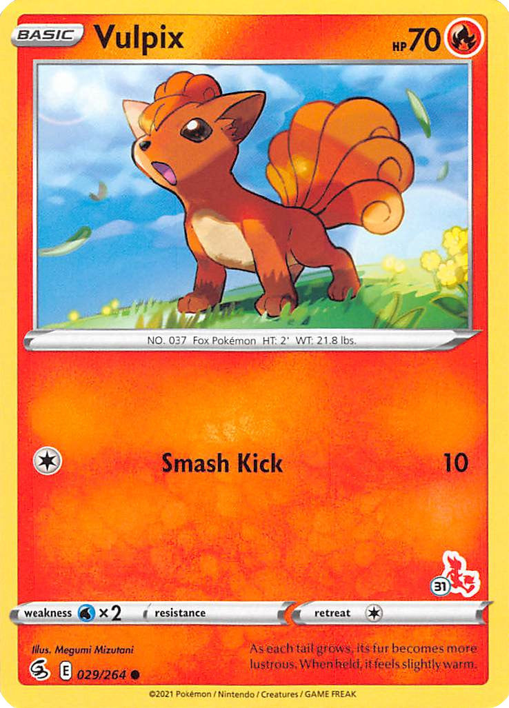 Vulpix (029/264) (Cinderace Stamp #31) [Battle Academy 2022] | Card Merchant Takapuna