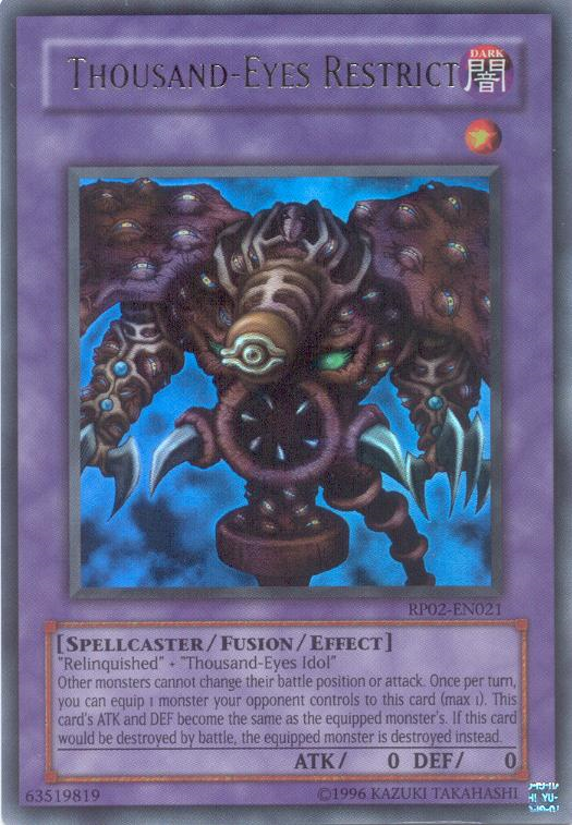 Thousand-Eyes Restrict [RP02-EN021] Ultra Rare | Card Merchant Takapuna